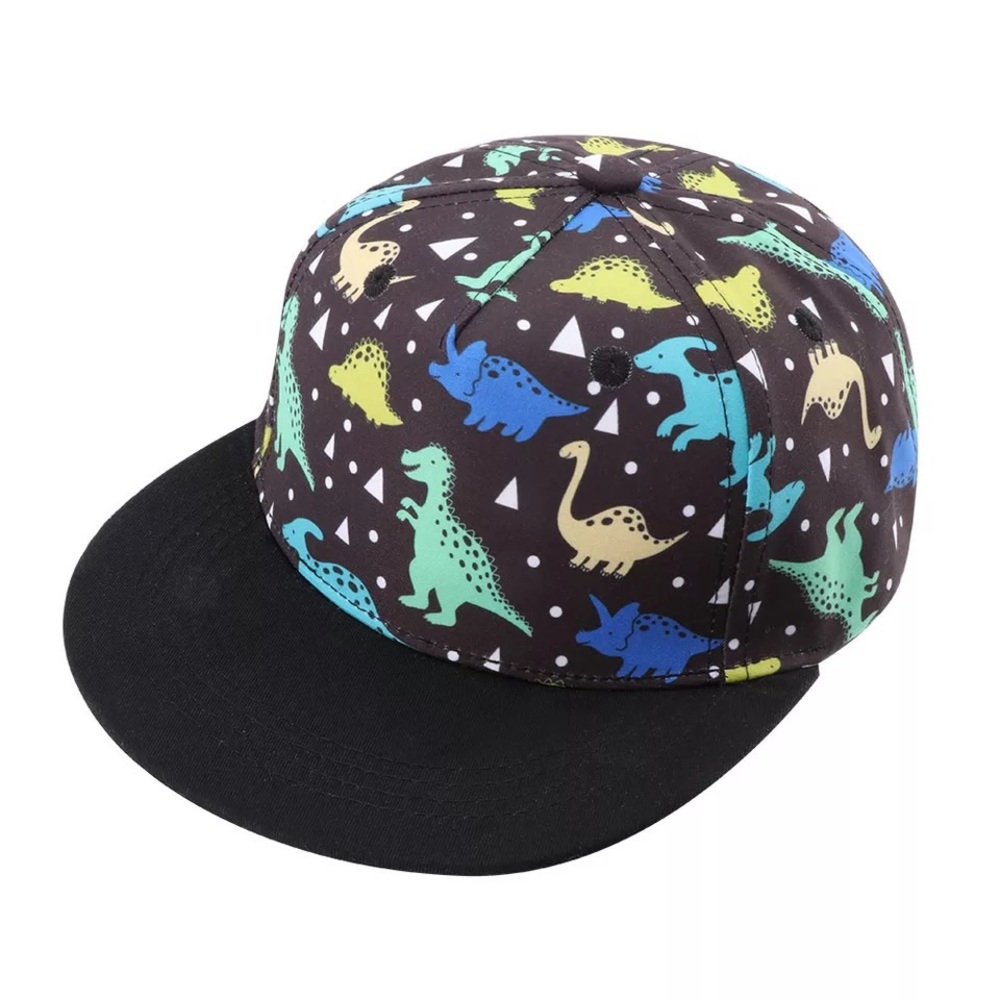 Boys Girls Flat Brim Hat Cartoon Print